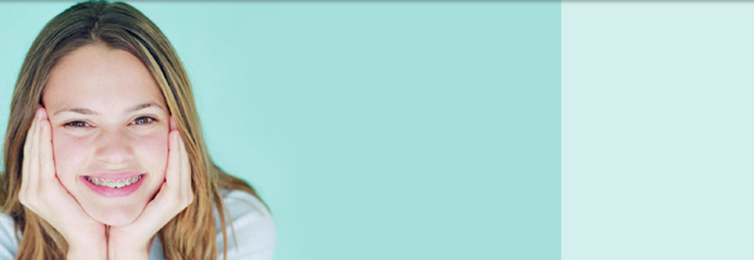 girl with blue background